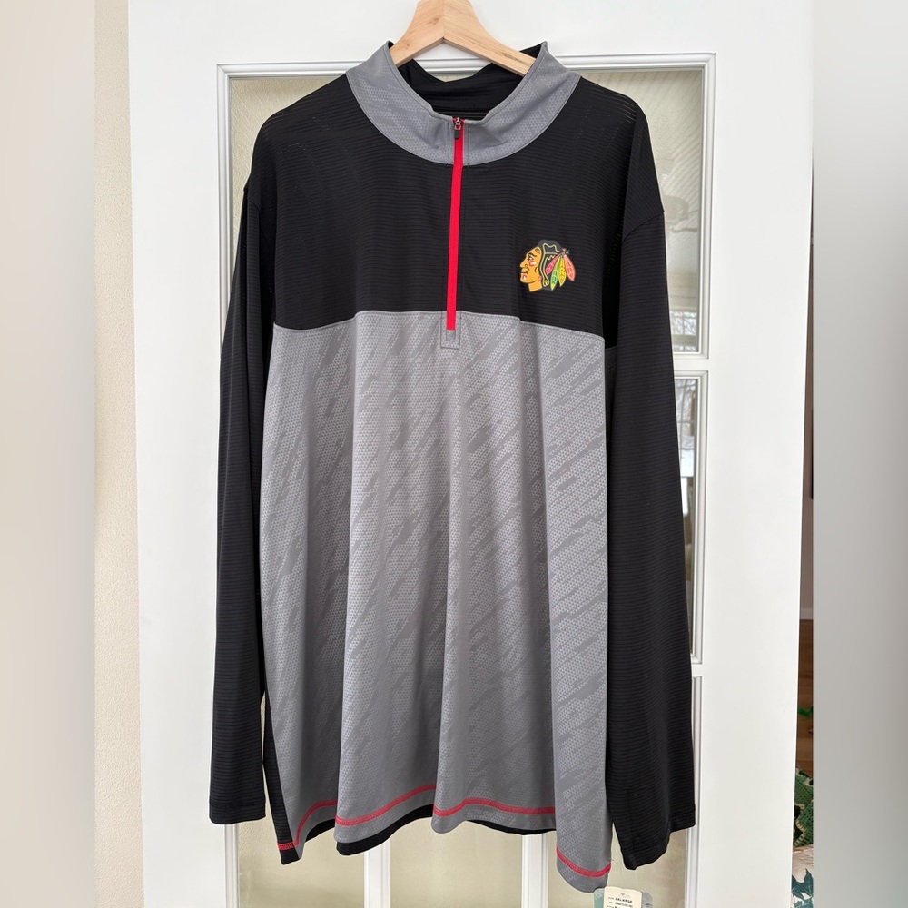 NWT Chicago Blackhawks 1/4 Zip Performance Pullover Men’s 3XL